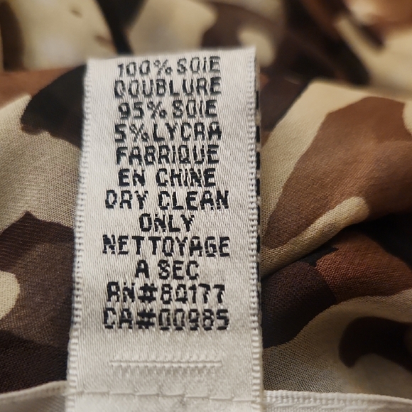 Diane Von Furstenberg Hillevi Silk Printed Sheer Midi Shirtdress Size 8 - Picture 6 of 10